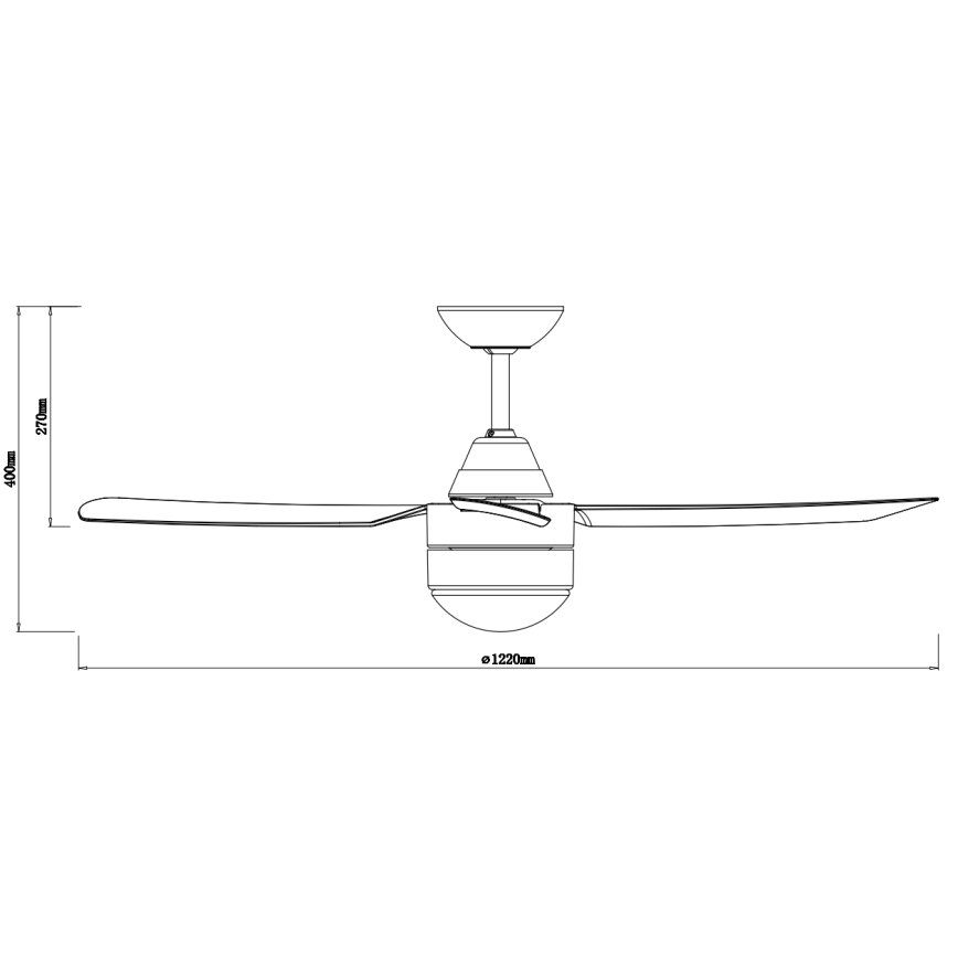BAYSIDE 531017 - Потолочный вентилятор MEGARA 2xE14/15W/230V антрацит + дистанционное управление