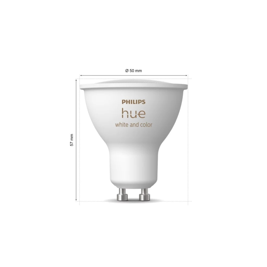 Стартовий комплект Philips Hue WHITE AND COLOR AMBIANCE 3xGU10/4,2W/230V 2200-6500K + Hue bridge