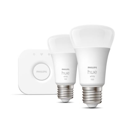 Базовий набір Philips Hue WHITE 2xE27/9,5W 2700K + Hue Bridge