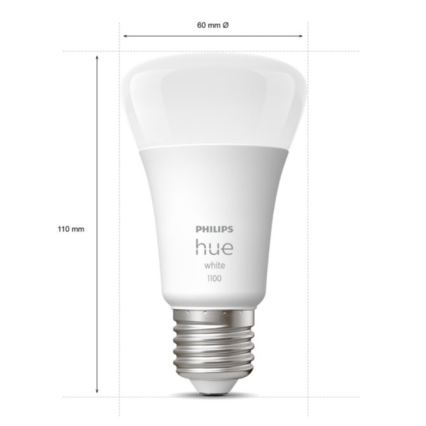 Базовий набір Philips Hue WHITE 2xE27/9,5W 2700K + Hue Bridge