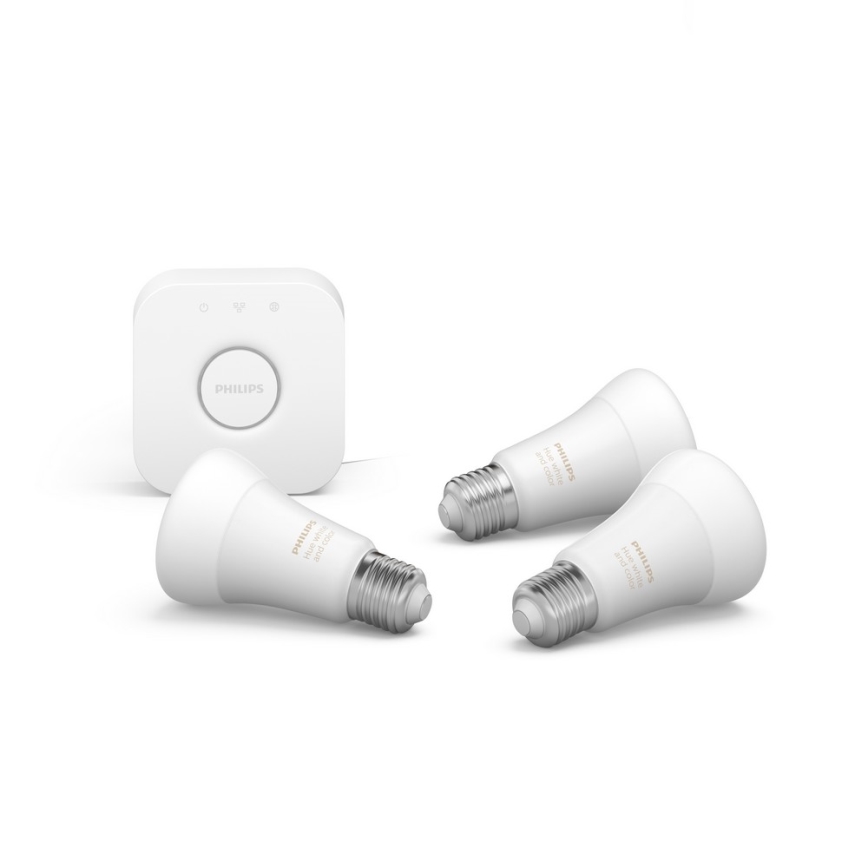 Базовий набір Philips Hue WHITE AND COLOR AMBIANCE 3xE27/9,5W/230V 2000-6500K