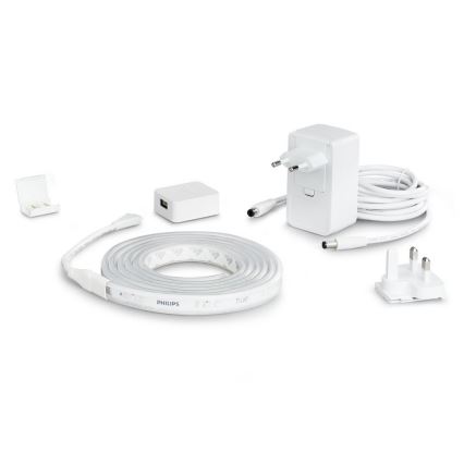 Базовий набір - Світлодіодна RGBW-стрічка з регулюванням яскравості Philips Hue WHITE AND COLOR AMBIANCE 2м LED/20W/230V