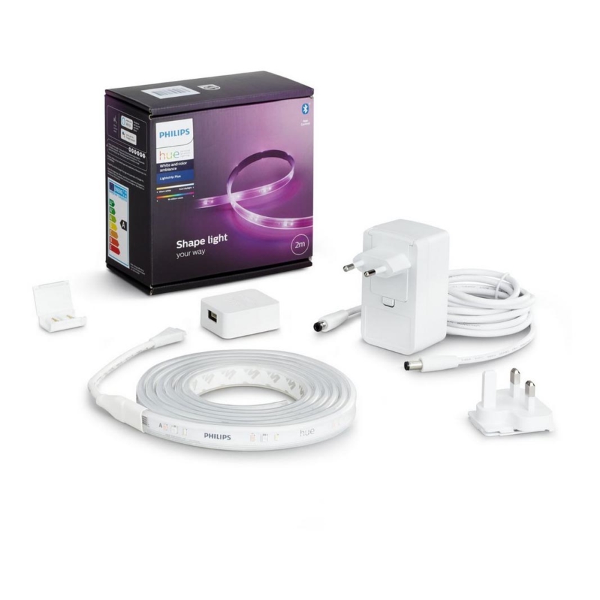 Базовий набір - Світлодіодна RGBW-стрічка з регулюванням яскравості Philips Hue WHITE AND COLOR AMBIANCE 2м LED/20W/230V