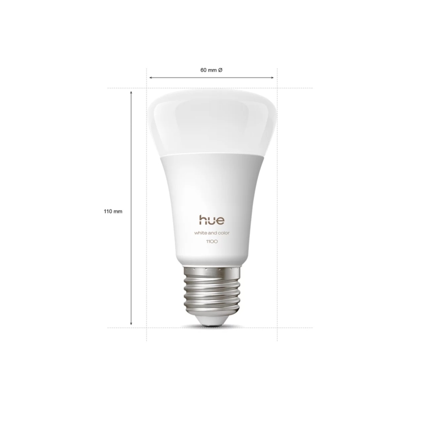 Стартовий комплект Philips Hue WHITE AND COLOR AMBIANCE 2xE27/8,1W 1000-20000K + Hue bridge