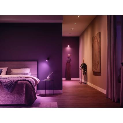 Стартовий набір Philips Hue WHITE AND COLOR AMBIANCE 3xGU10/4,2W 2000-6500K + Hue Bridge та диммерний вимикач