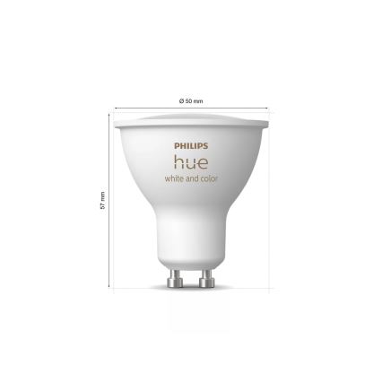 Стартовий набір Philips Hue WHITE AND COLOR AMBIANCE 3xGU10/4,2W 2000-6500K + Hue Bridge та диммерний вимикач
