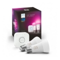 Базовий комплект Philips Hue WHITE AND COLOR AMBIANCE 2xE27/9W/230V 2000-6500K + Hue bridge