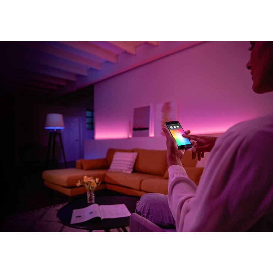 Базовый набор Philips Hue WHITE AND COLOR AMBIANCE 2xE27/9W/230V 2000-6500K + устройство для подключения