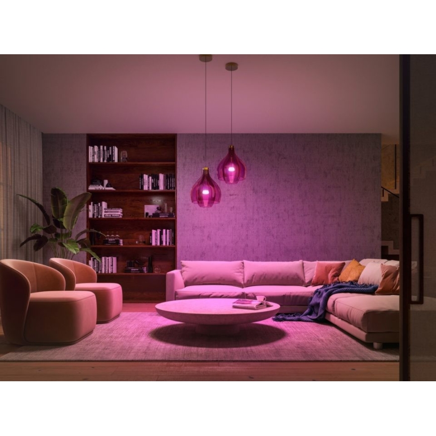 Базовый набор Philips Hue WHITE AND COLOR AMBIANCE 2xE27/9W/230V 2000-6500K + устройство для подключения