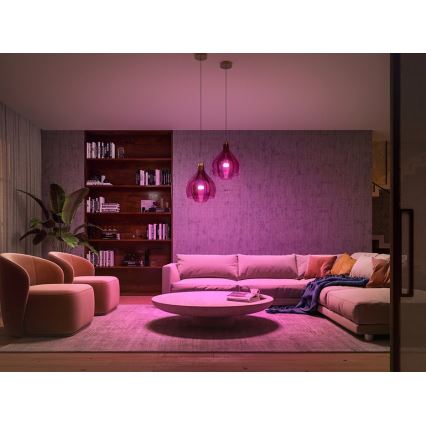 Базовый набор Philips Hue WHITE AND COLOR AMBIANCE 3xE27/9W/230V 2000-6500K + устройство соединения