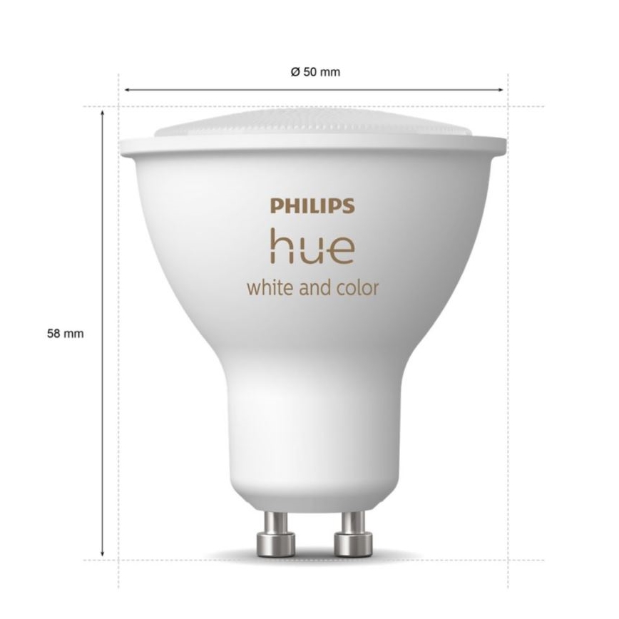Базовый набор Philips Hue WHITE AND COLOR AMBIANCE 3xGU10/5,7W/230V 2000-6500K + устройство для подключения