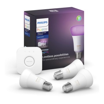Базовый набор Philips Hue WHITE AND COLOR AMBIANCE 3xE27/9,5W/230V 2000-6500K