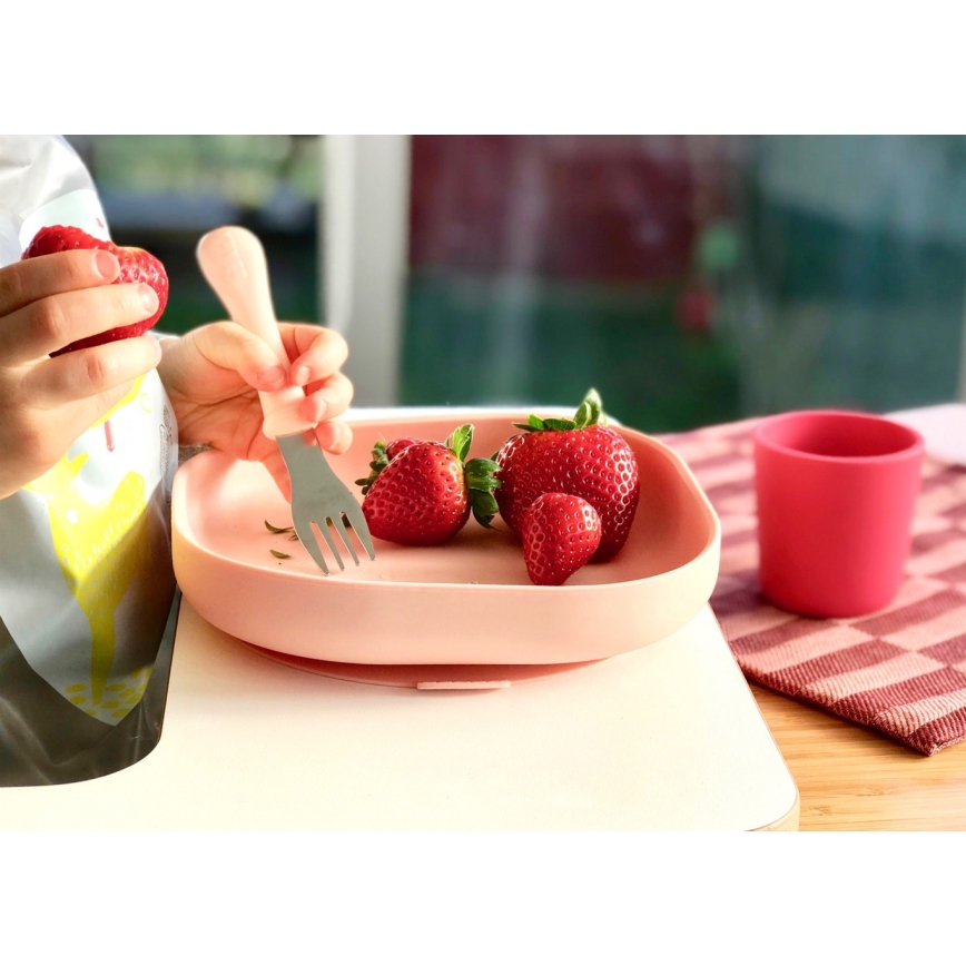 Beaba - Дитячий набір для годування Pink, 4 шт.