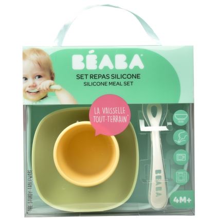 Beaba - Дитячий набір для годування Yellow, 4 шт.