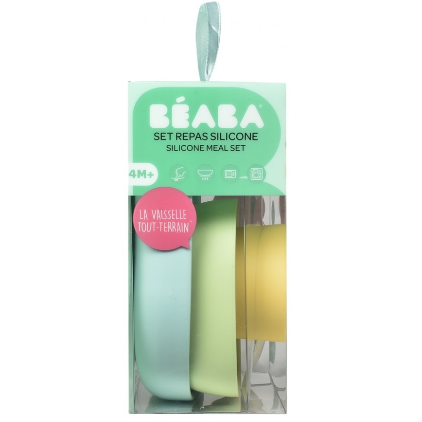 Beaba - Дитячий набір для годування Yellow, 4 шт.