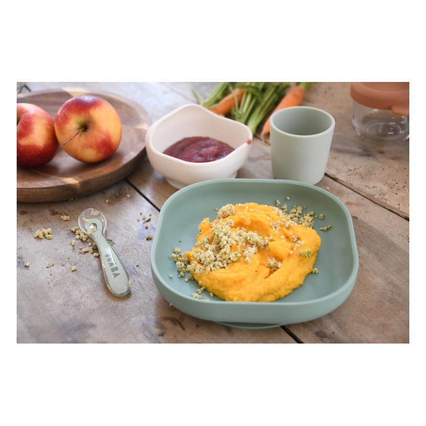 Beaba - Набор детской посуды, шалфейный, 4 шт.