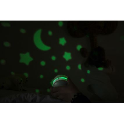 Beaba - Проектор із мелодією PIXIE USB/5V 1300 mAh зелений