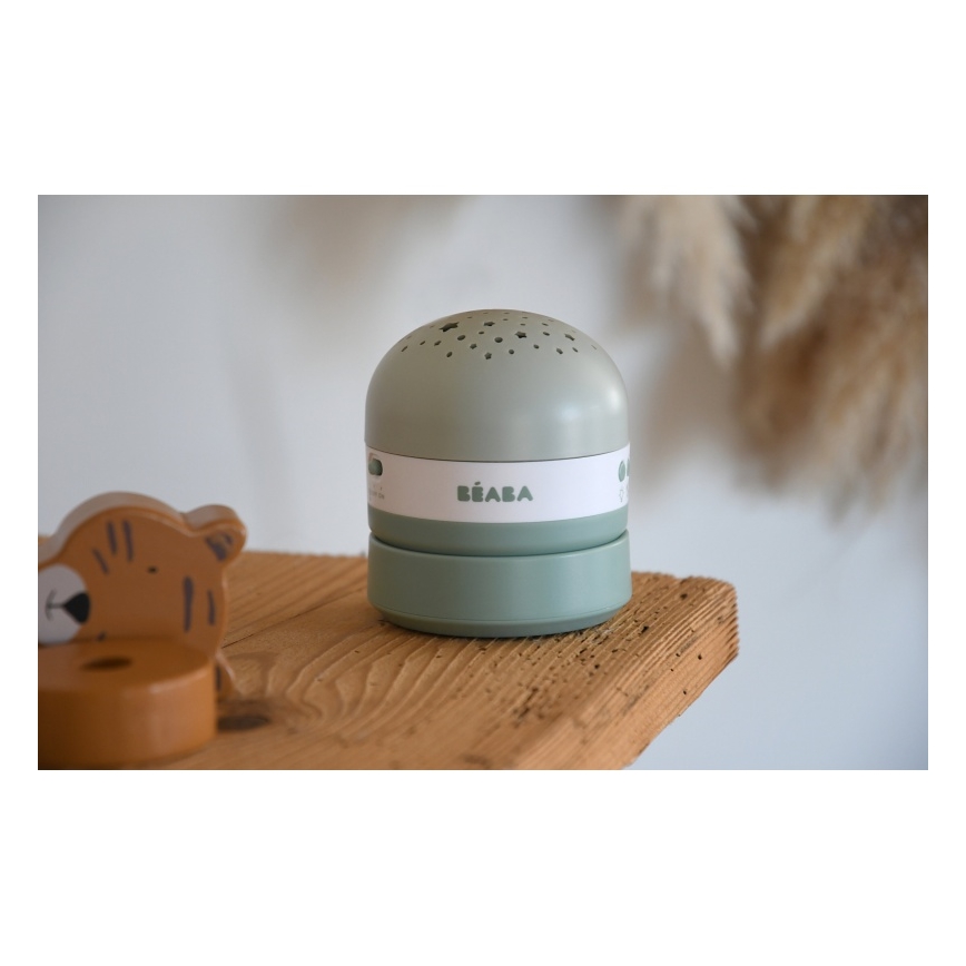 Beaba - Проектор із мелодією PIXIE USB/5V 1300 mAh зелений