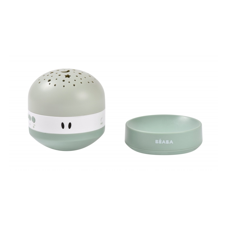 Beaba - Проектор із мелодією PIXIE USB/5V 1300 mAh зелений