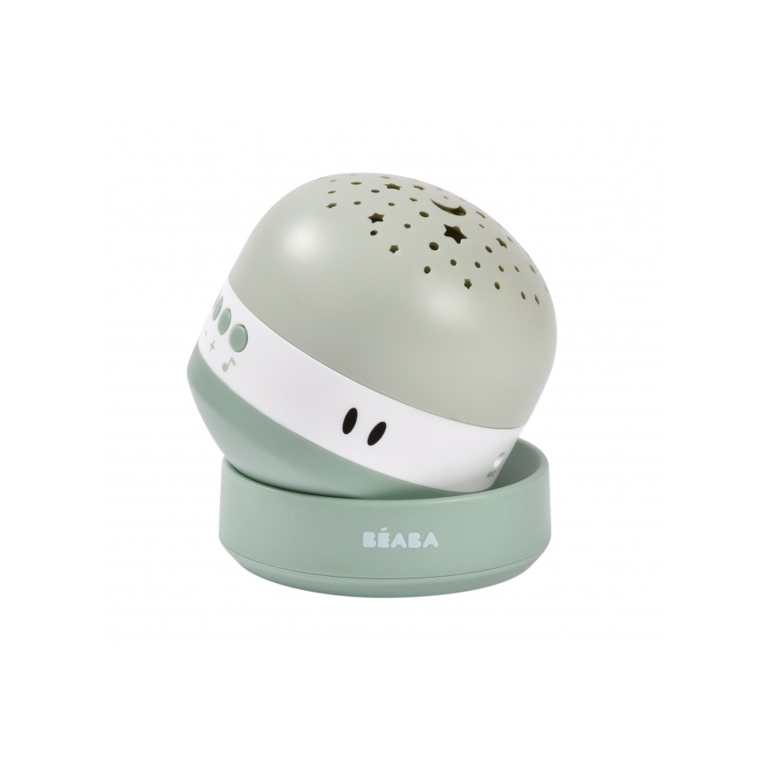 Beaba - Проектор із мелодією PIXIE USB/5V 1300 mAh зелений