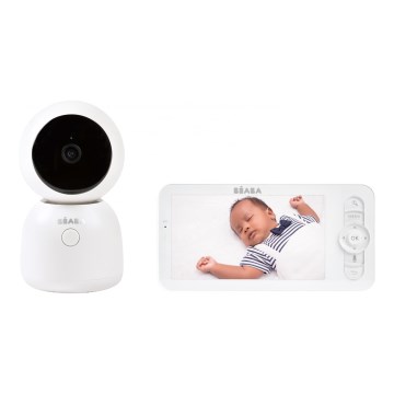Beaba - Розумна перезаряджувана дитяча відеоняня з монітором ZEN NIGHT 720p 5V 4000 mAh Wi-Fi біла