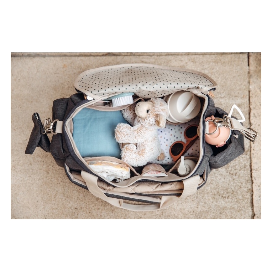 Beaba - Сумка для сповивання для дитячого візочка SYDNEY сірий/бежевий