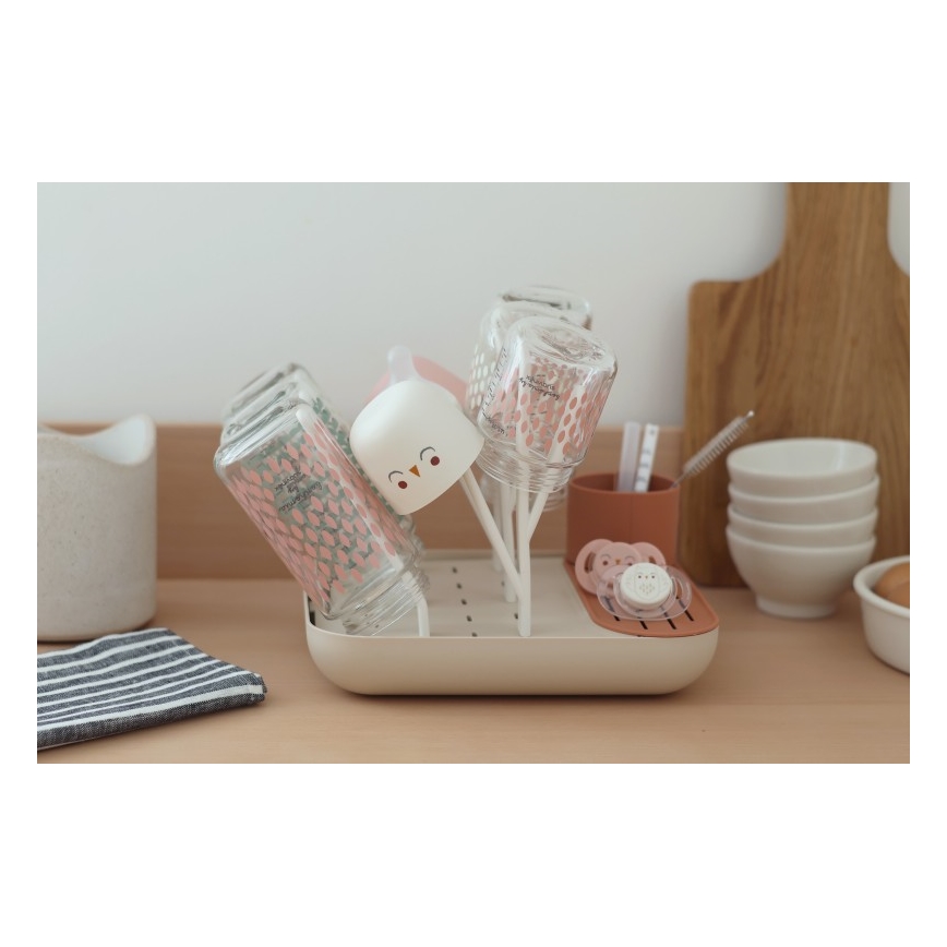 Beaba - Сушилка для пляшок бежевий/помаранчевий