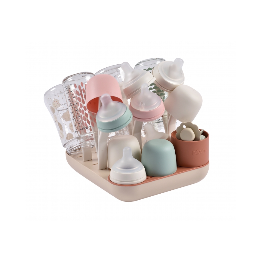 Beaba - Сушилка для пляшок бежевий/помаранчевий