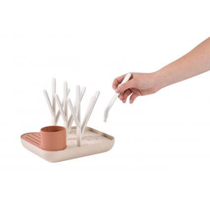 Beaba - Сушилка для пляшок бежевий/помаранчевий