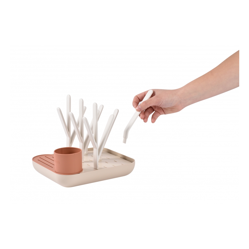 Beaba - Сушилка для пляшок бежевий/помаранчевий