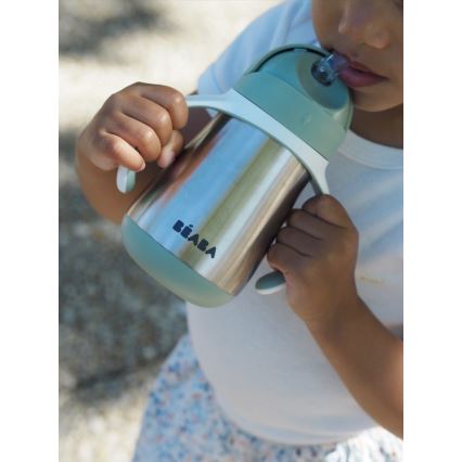 Beaba - Термокружка з трубочкою 250 мл зелена