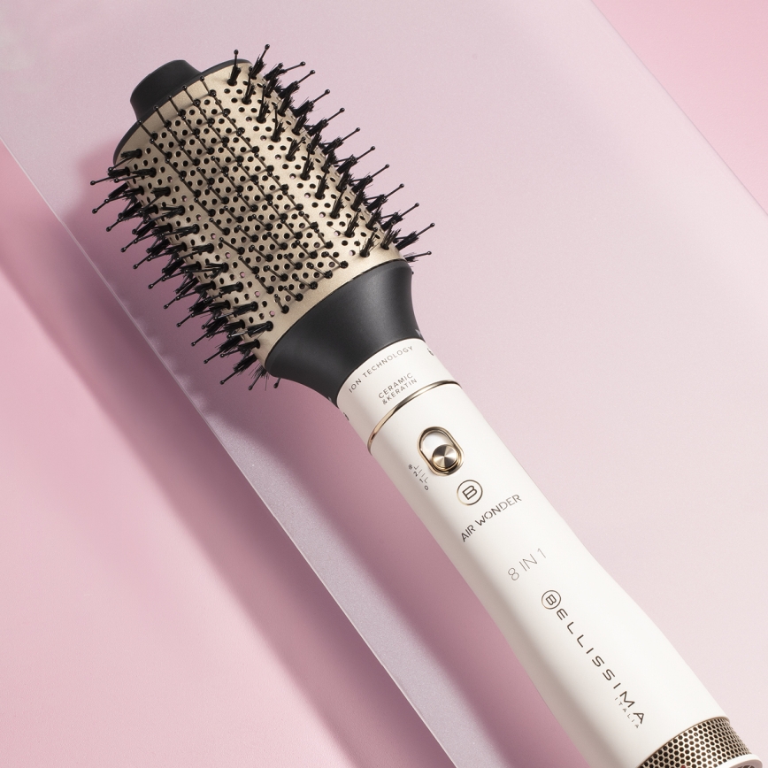 Bellissima 11847 - Фен-щітка 8 в 1 AIR WONDER 1000 Вт/230 В біла/золота