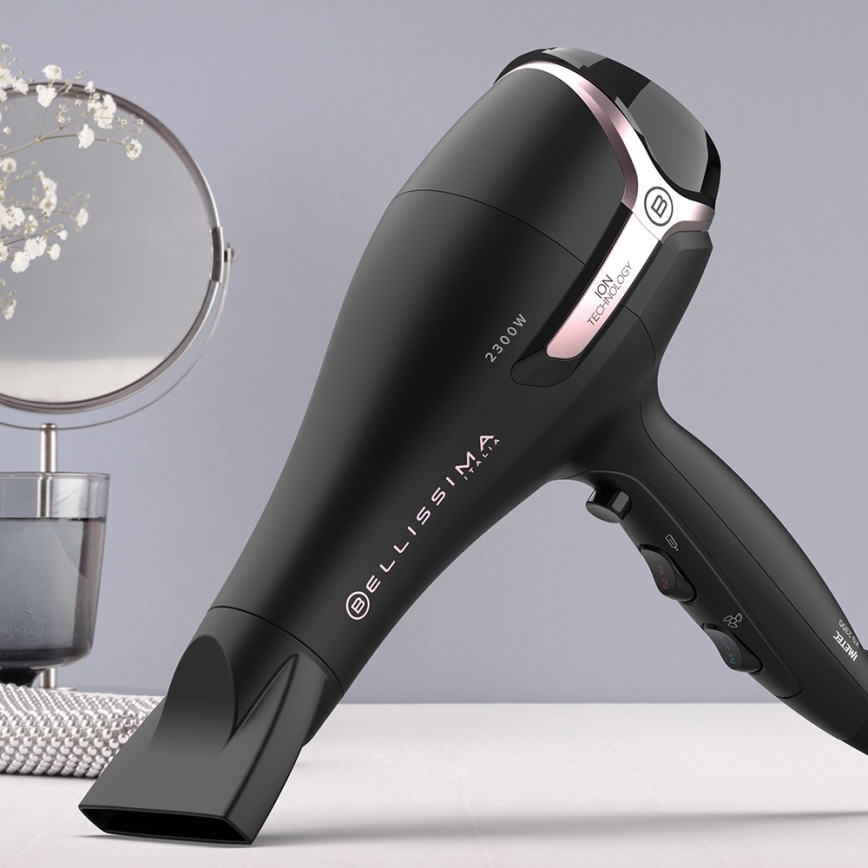 Bellissima 11860 - Фен 2300 Вт/230 В чёрный/розовый