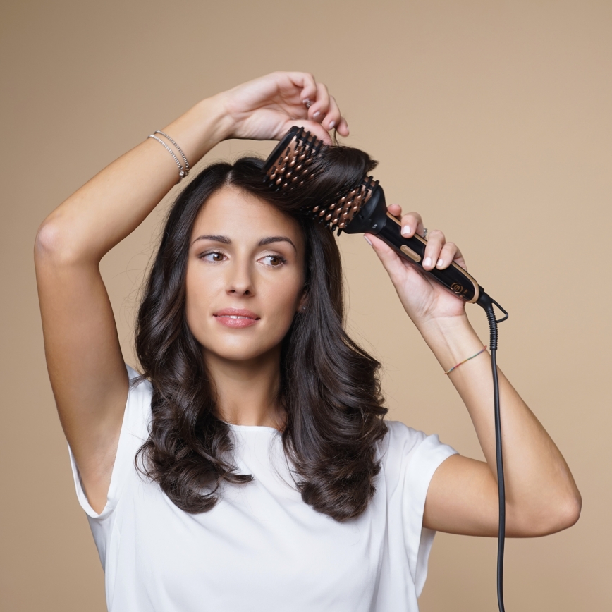 Bellissima 11879 - фен-щітка MAGIC SHINY BRUSH 73W/230V рожево-золота