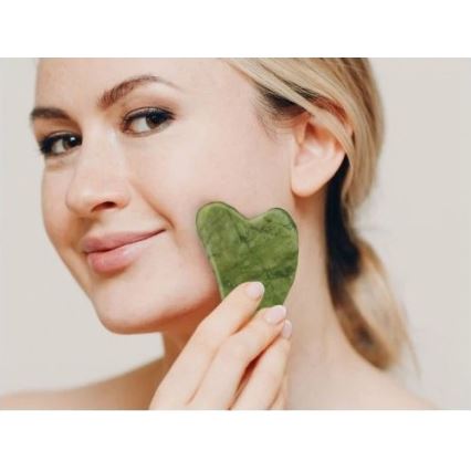 Beper - Массажный ролик и камень Gua Sha из нефрита