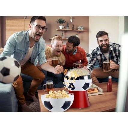 Beper - Попкорниця 1200 Вт/230 В футбольна/червона