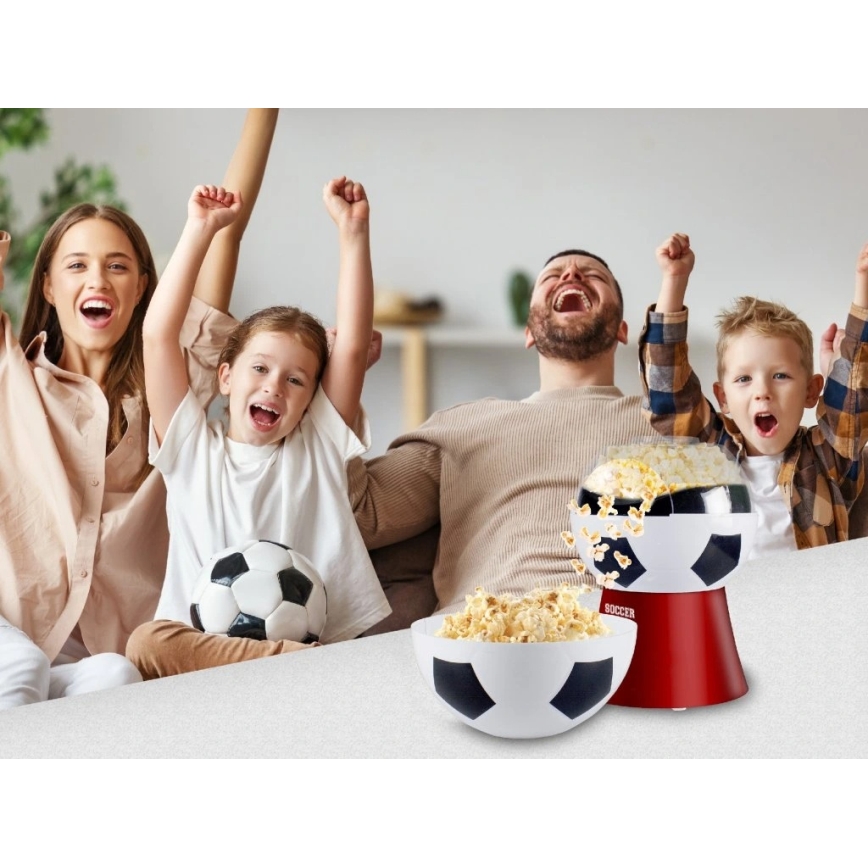 Beper - Попкорниця 1200 Вт/230 В футбольна/червона