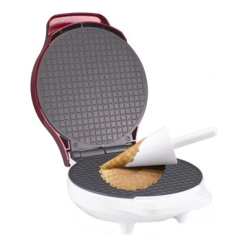 Beper - Вафельниця 2 в 1 1000W/230V червона