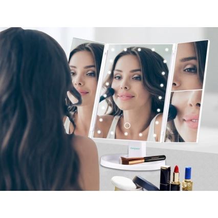 Beper - Косметическое зеркало с LED-подсветкой 4xAAA/5V
