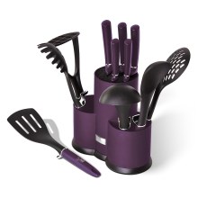 BerlingerHaus - Набор ножей и кухонных принадлежностей из нержавеющей стали 12 шт. фиолетовый/черный