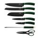 BerlingerHaus - Набір ножів з нержавіючої сталі на підставці 8 шт. зелений/чорний
