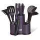 BerlingerHaus - Набір ножів з нержавіючої сталі та кухонне приладдя 12 шт. фіолетовий/чорний
