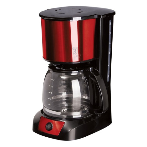 BerlingerHaus - Капельная кофеварка 1,5л с функцией сохранения температуры красная