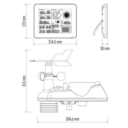 Беспроводная метеостанция 5V/3xAAA Wi-Fi Tuya