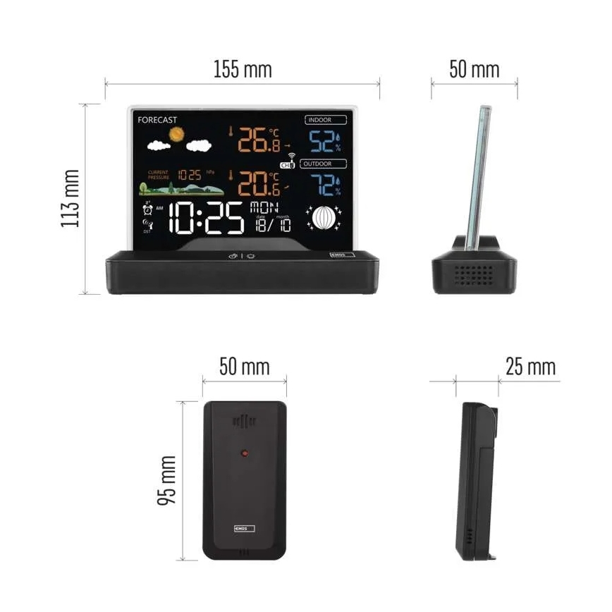 Беспроводная метеостанция 5В/2xAAA + 2xAAA