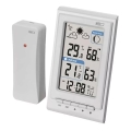 Беспроводная метеостанция с будильником 2xAAA + 2xAA белый