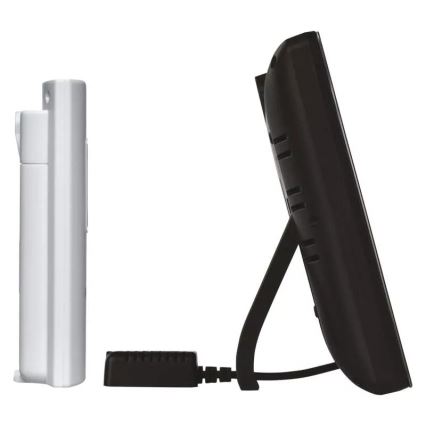 Беспроводная метеостанция с будильником 5V/3xAAA + 2xAAA черный