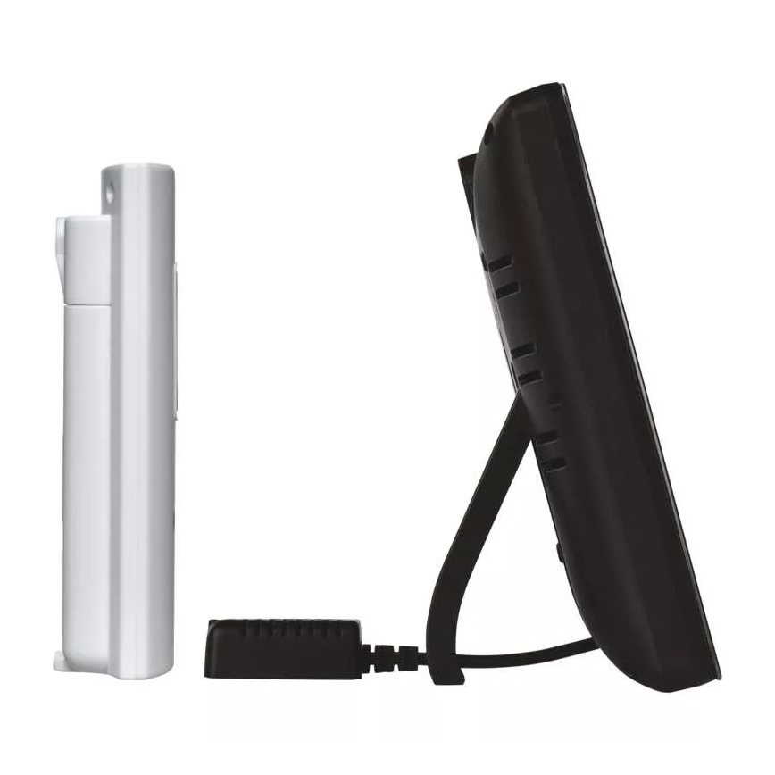 Беспроводная метеостанция с будильником 5V/3xAAA + 2xAAA черный