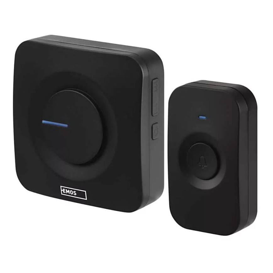 Беспроводной аккумуляторный дверной звонок 3xAAA IP56 черный