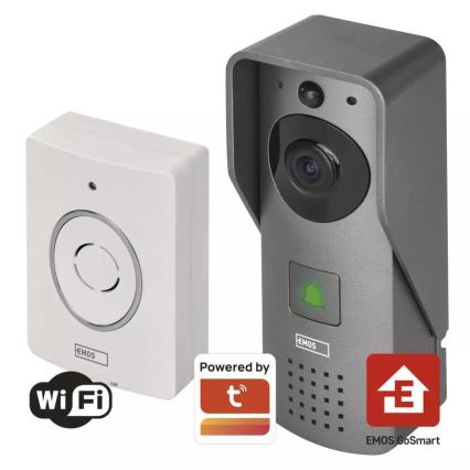 Беспроводной дверной видеозвонок с датчиком движения GoSmart 12V 3xAA IP44 Wi-Fi Tuya